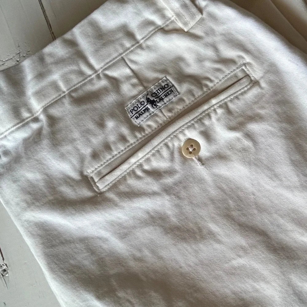 Polo Ralph Lauren Philip Pant Mens 32x30 Off White Cream Cotton Chino Trousers